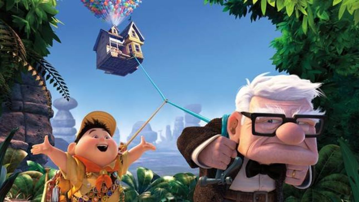 Los protagonistas de 'Up', en una escena de la película.-