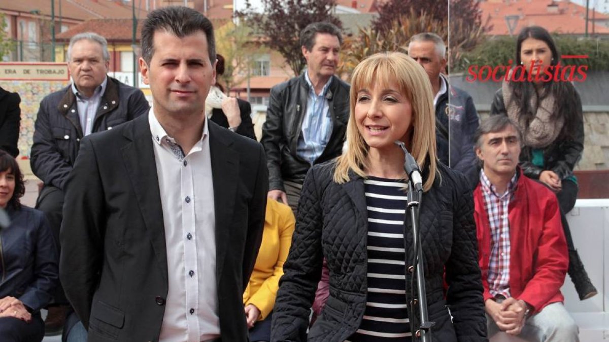 Luis Tudanca en la presentación de la candidata socialista en San Andrés de Rabanedo (León)-Ical