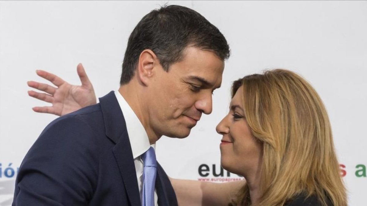 Pedro Sánchez y Susana Díaz, el pasado mes de junio en Sevilla.-EFE / JULIO MUÑOZ