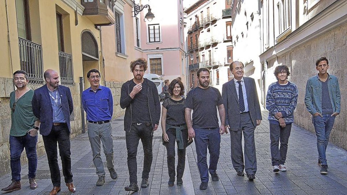 Vidaurre (1º), Marín (3º), Sandoval, Aguiló, Waissbluth, Ottone, Yacoman y Bize, ayer, en Valladolid.-J. M.LOSTAU