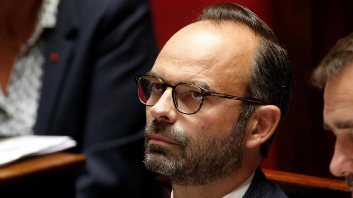 El primer ministro francés, Edouard Philippe, en el parlamento este miércoles.-CHARLES PLATIAU