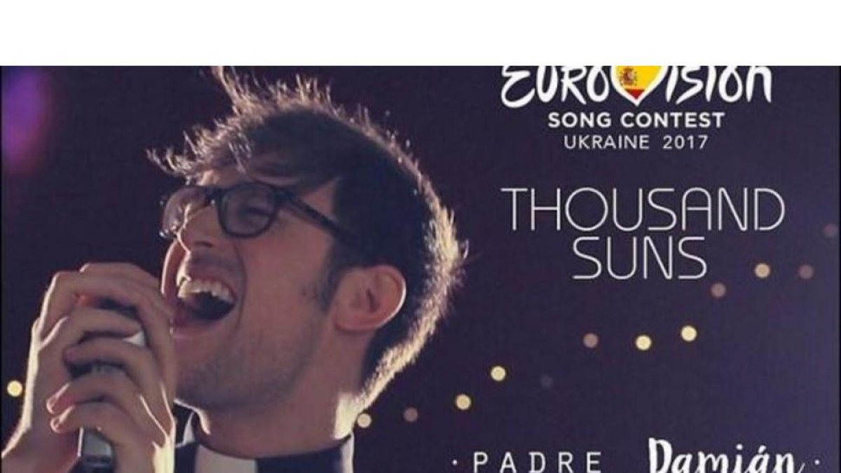 Imagen del Padre Damian en la web de preseleccionados para Eurovisión de TVE.-