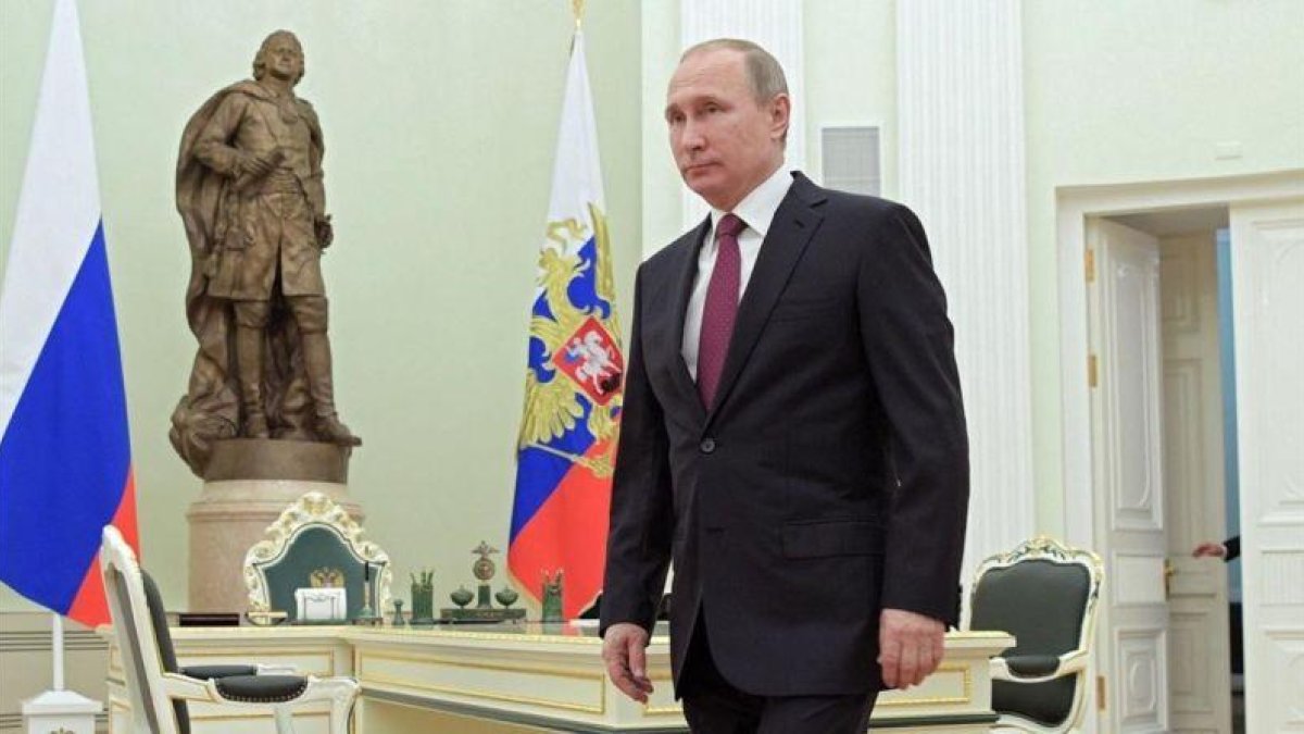 El presidente de Rusia, Vladimir Putin, este martes en el Kremlin.-EFE / SERGEI ILNITSKY
