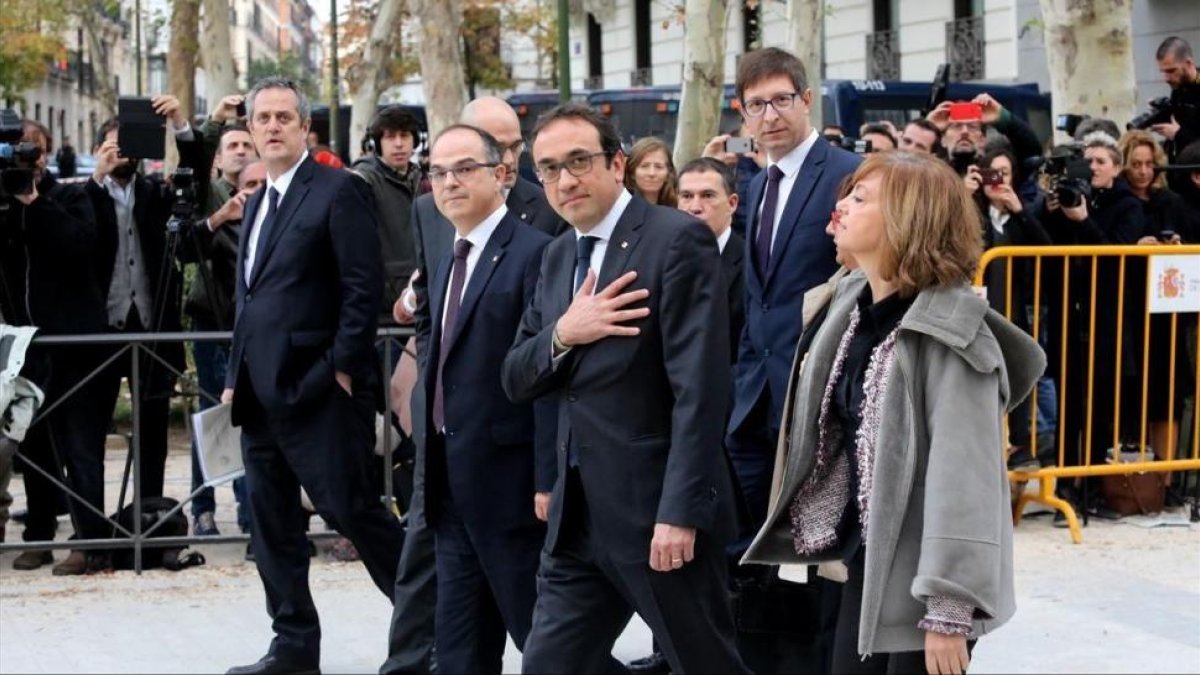 Rull, Turull y Forn llegan a la Audiencia-JUAN MANUEL PRATS