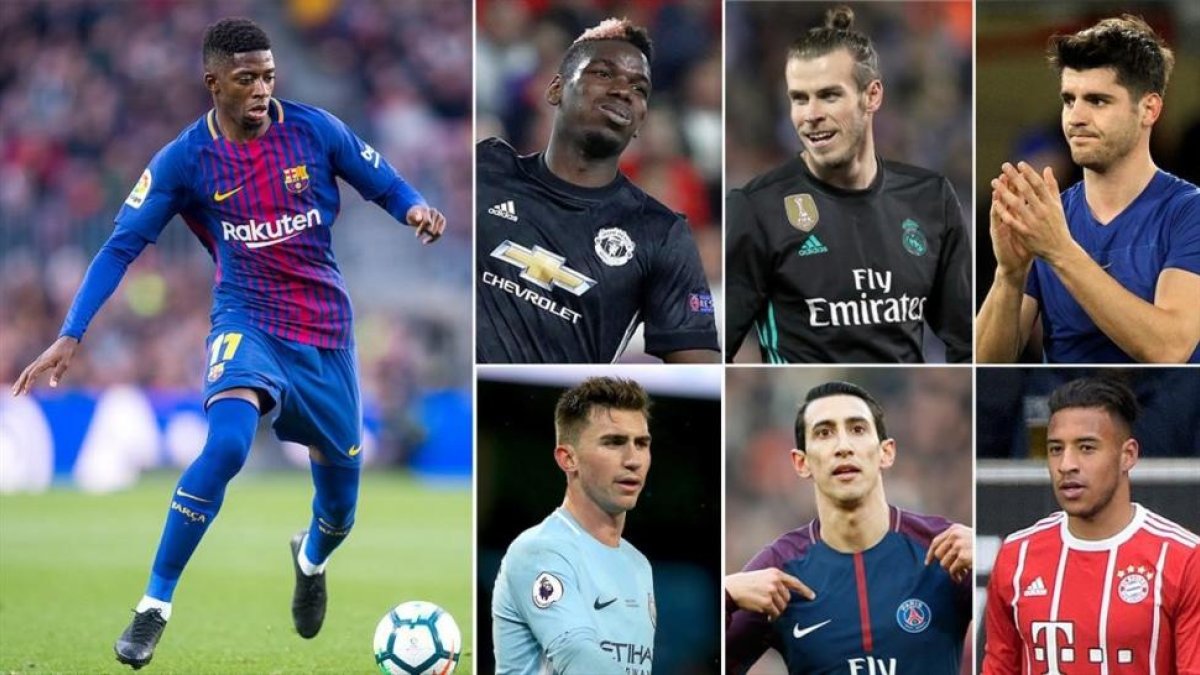 Dembelé, Pogba, Bale, Morata, Laporte, Di María y Tolisso, fichajes millonarios suplentes en la ida de los octavos de la Champions.-/ EL PERIÓDICO