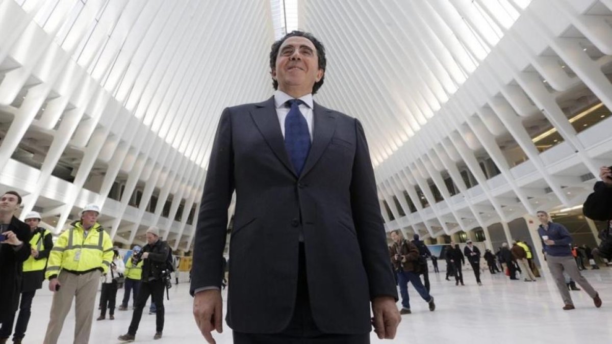 Santiago Calatrava, en la inauguración de la estación de metro de Nueva York, en marzo del 2016.-EFE / ANDREW GOMBERT