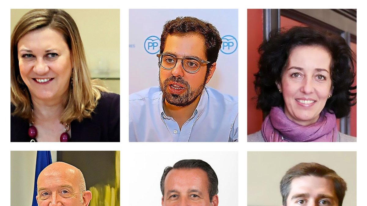 Pilar del Olmo, Eduardo Carazo, Mercedes Cantalapiedra, Jesús Julio Carnero, Nacho Tremiño, Francisco Blanco.- E. M.