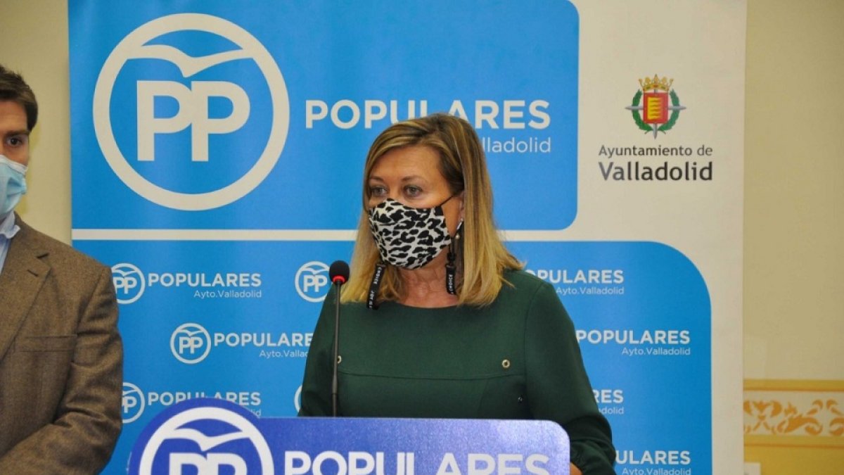 Pilar del Olmo, durante su comparecencia