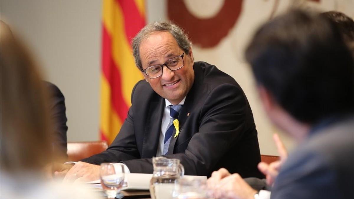 Quim Torra en la reunión del Govern-RICARD CUGAT