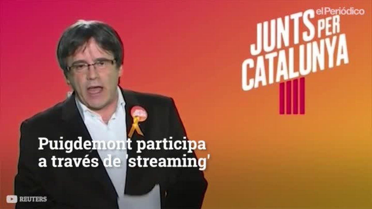 La campaña virtual de Puigdemont desde Bruselas.-EL PERIÓDICO