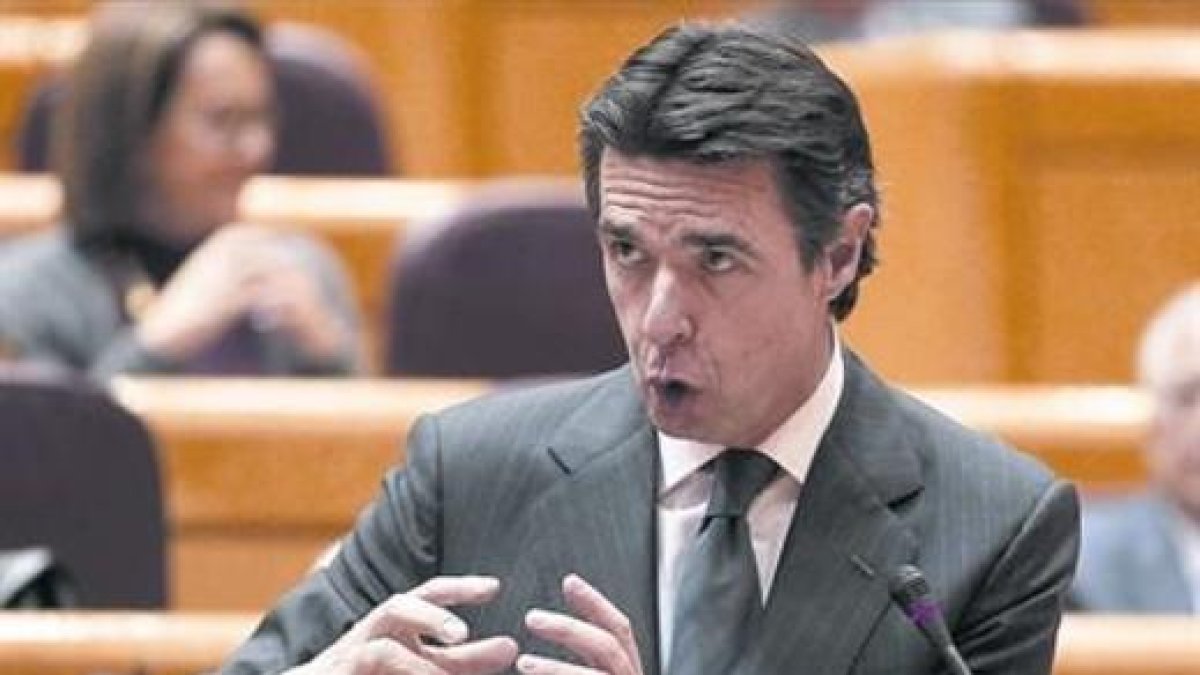 Jose Manuel Soria, ministro de Industria, durante un pleno en el Senado-JOSÉ LUIS ROCA