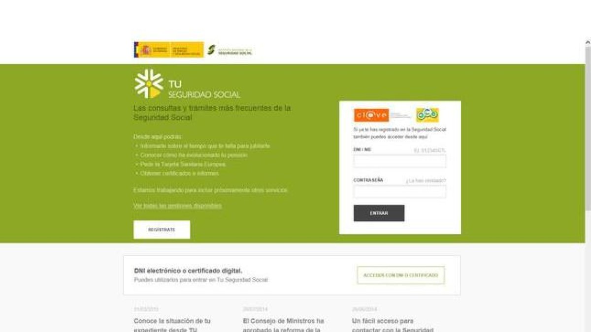 Captura de la primera página de introducción de datos del simulador-