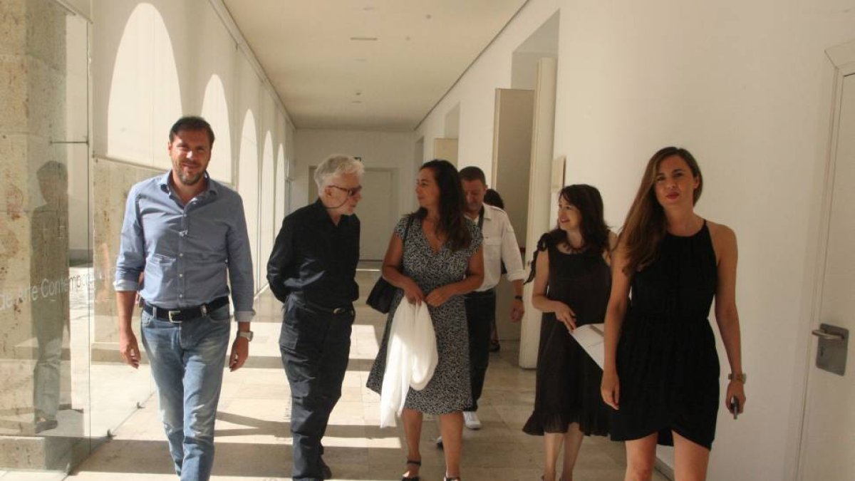 El alcalde de Valladolid Óscar Puente, ayer en el Patio Herreriano en la presentación de una exposición.-Ical