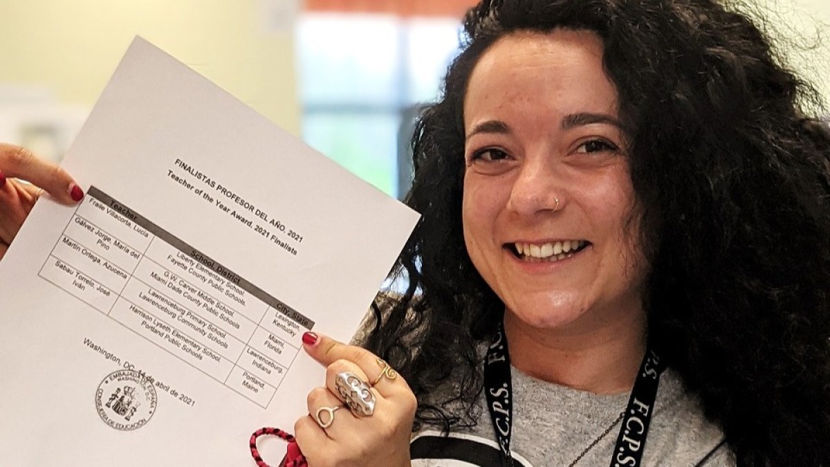 La vallisoletana Lucía Fraile, finalista del Certamen al Profesor del Año.- E. M.