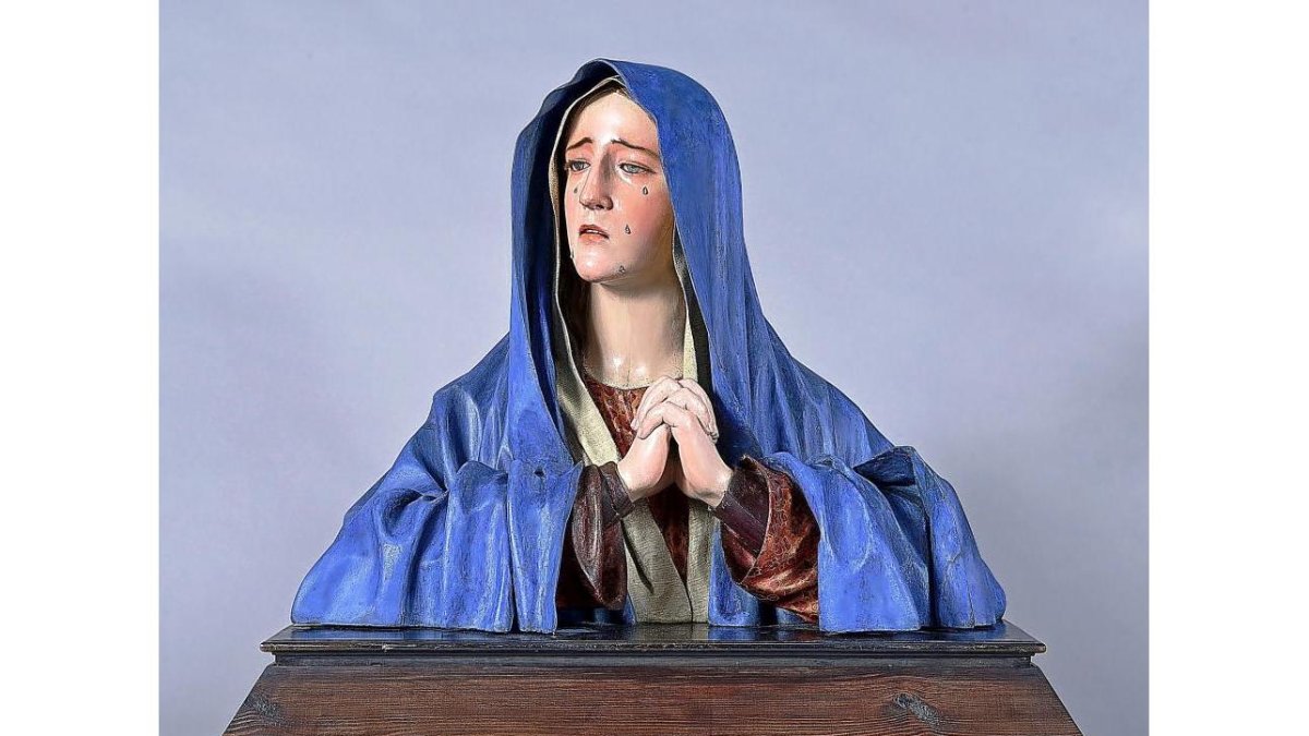 Una imagen de ‘La Dolorosa’ de Pedro de Mena ya restaurada.-EL MUNDO