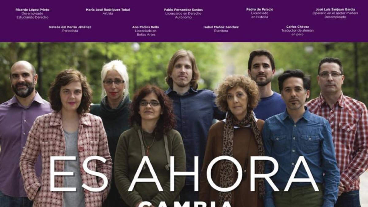 Cartel de la candidatura de Podemos-El Mundo