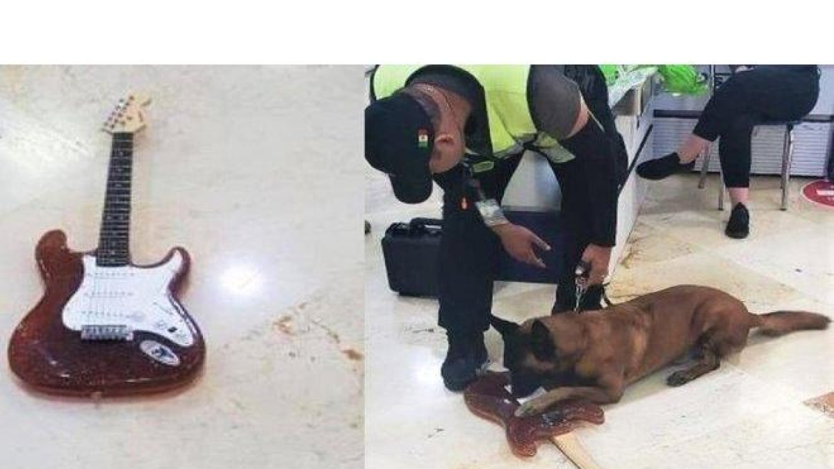 El instrumento era portado por una pasajera de nacionalidad mexicana y contenía 58 kilogramos de presunta cocaína.-SAT