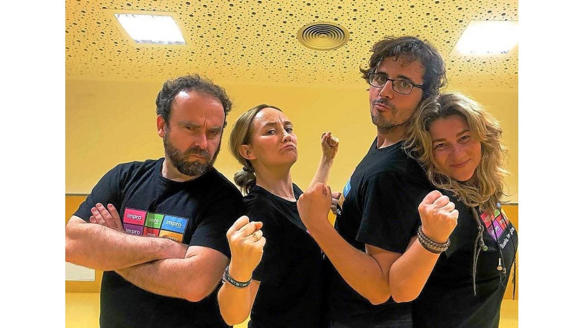 Muñoz, Monclús, García y Carretero, de Impro Valladolid.-E. M.