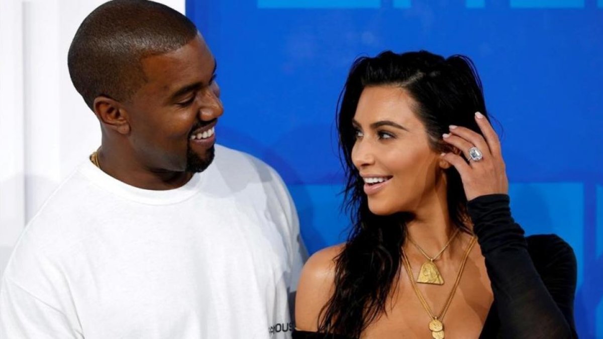 Kim Kardashian y Kanye West.-REUTERS