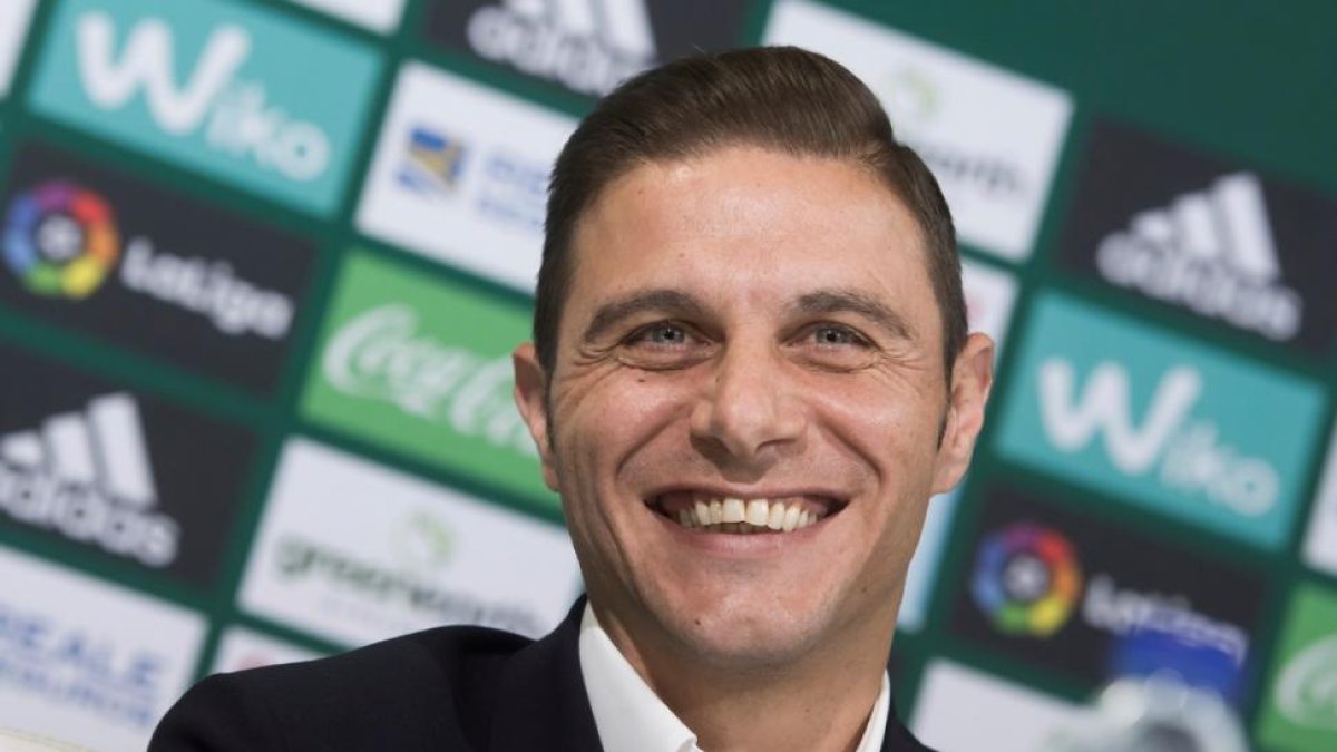 El capitán de la plantilla verdiblanca, Joaquín Sánchez.-EFE / RAUL CARO