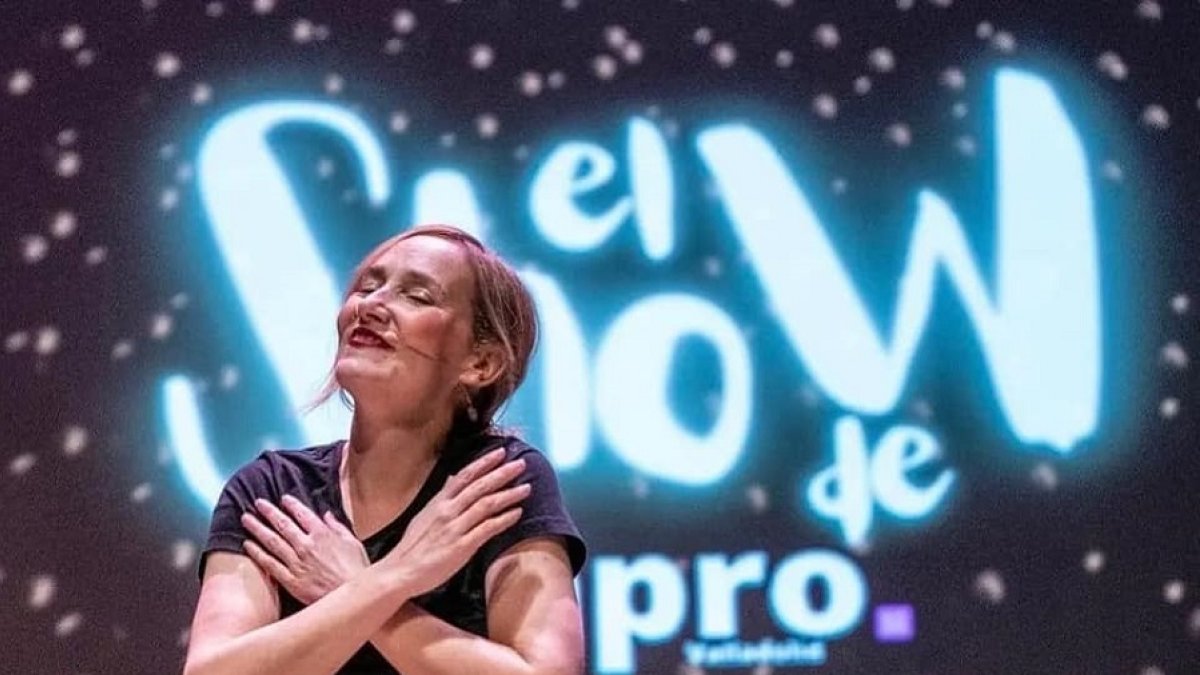 Berta Monclús en un Show de Impro.