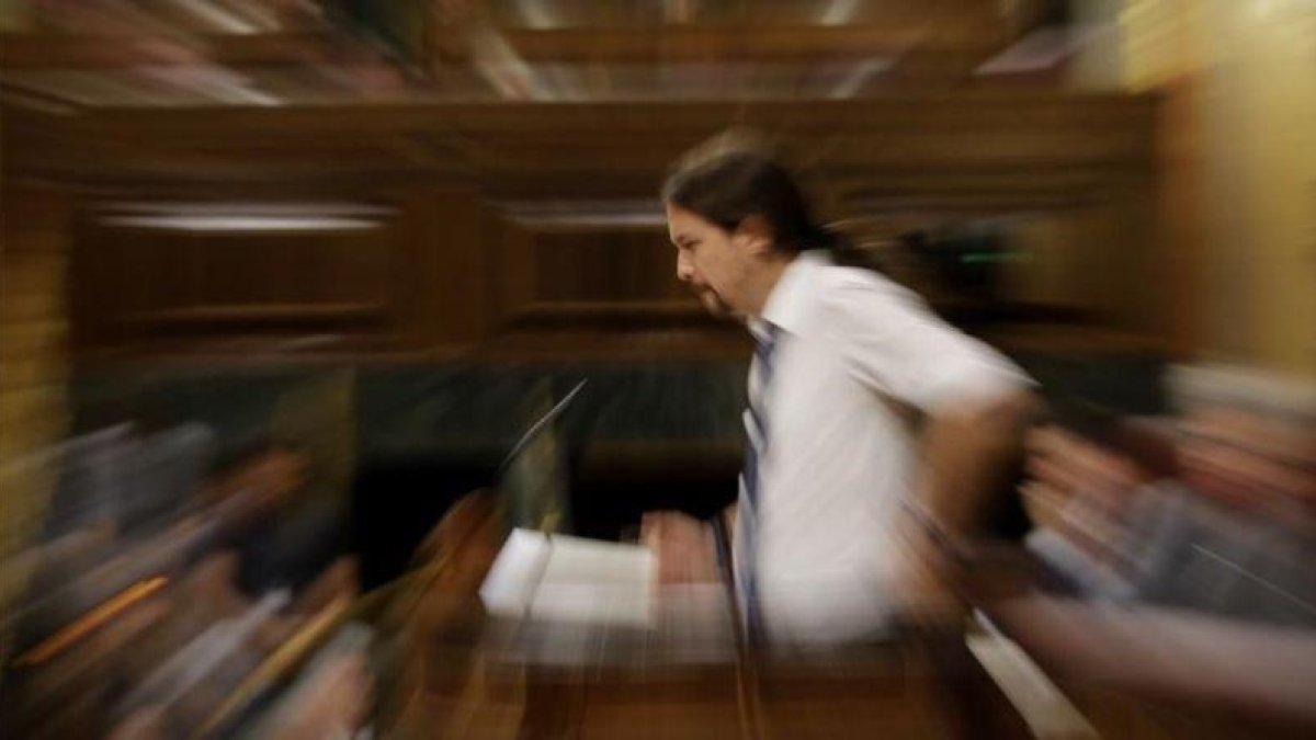 El secretario general de Podemos, Pablo Iglesias.-JOSÉ LUIS ROCA