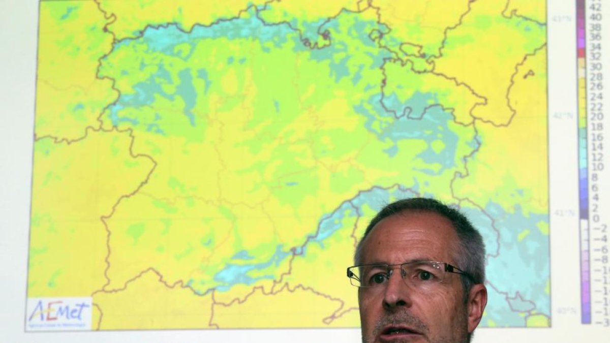 El delegado de la Aemet en Castilla y León, Juan Pablo Álvarez.-ICAL