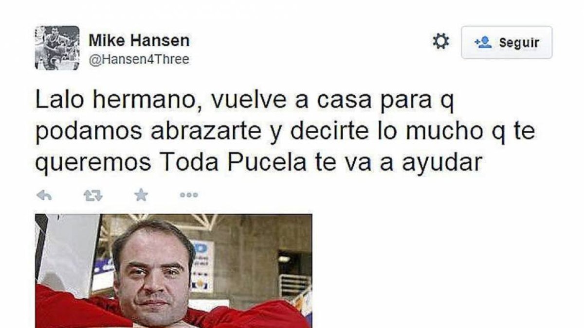 Twitter oficial de Mike Hansen, cuñado y amigo de Lalo García-El Mundo