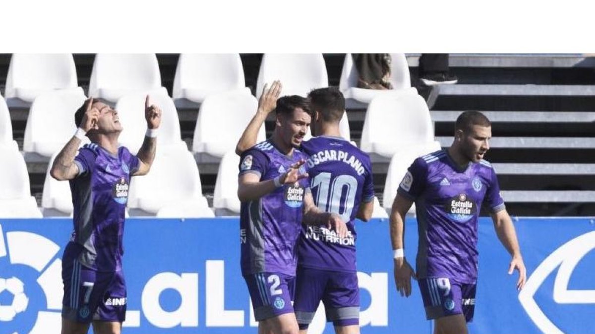 Sergio León celebra el 0-1 en Leganés. / E.M.