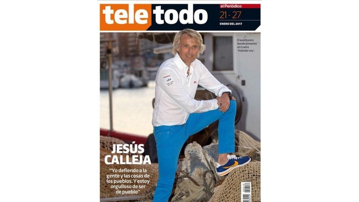 Jesús Calleja, aventurero de 'Volando voy' (Cuatro), protagoniza la portada del 'Teletodo'.-