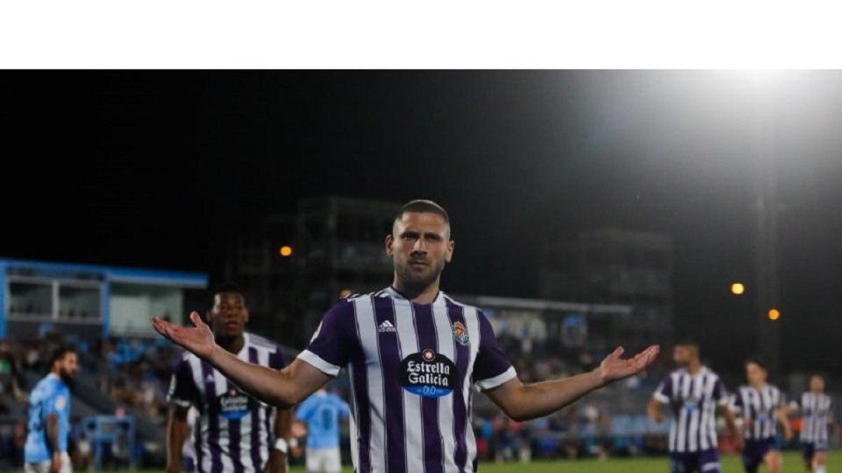 Weissman celebra el primer tanto en Ibiza. / LALIGA