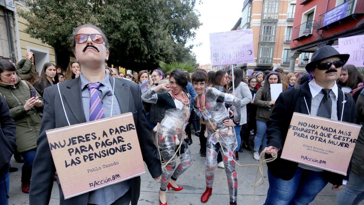 Un momento de la manifestación en Valladolid.-ICAL