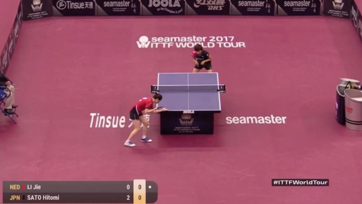Un momento del punto del récord.-
