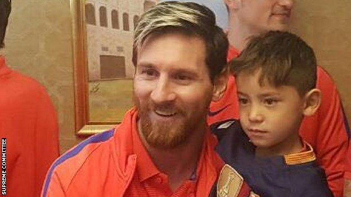 Leo Messi ha podido hacer realidad el sueño de un pequeño niño que soñaba en ser como él.-
