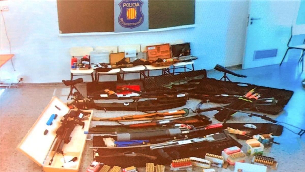 El arsenal intervenido por los Mossos a Manuel Murillo.-MOSSOS D'ESQUADRA