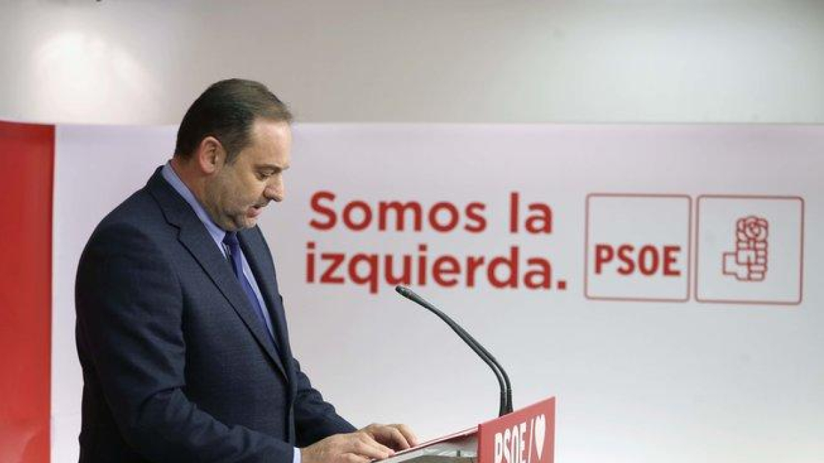 José Luis Ábalos, en Ferraz.-DAVID CASTRO