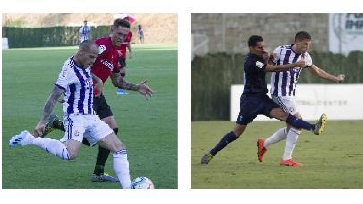 Sandro en el amistoso contra el Mallorca/Alcaraz pugna con un jugador del Granada-PHOTO-DEPORTE