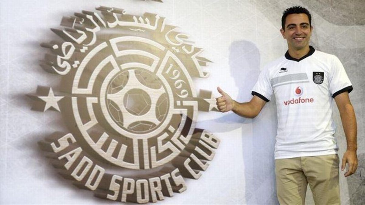 Xavi Hernández con la camiseta del Al Sadd de Catar.-EFE / STR
