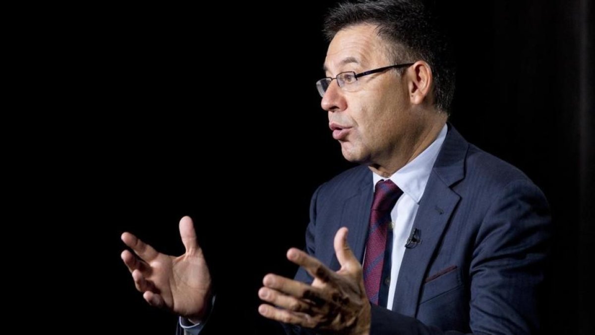 Josep Maria Bartomeu, en un acto de la gira del Barça por EEUU.-AP / MARK LENNIHAN