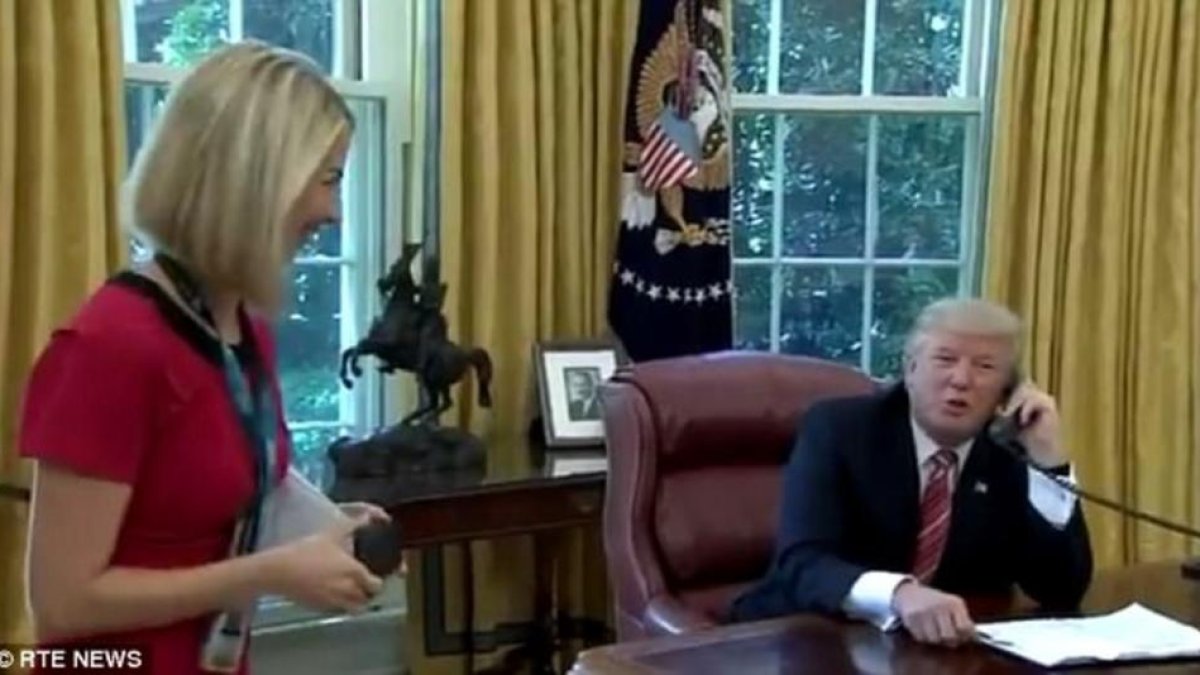 Captura de pantalla del video en el que se ve a Trump alabar la 