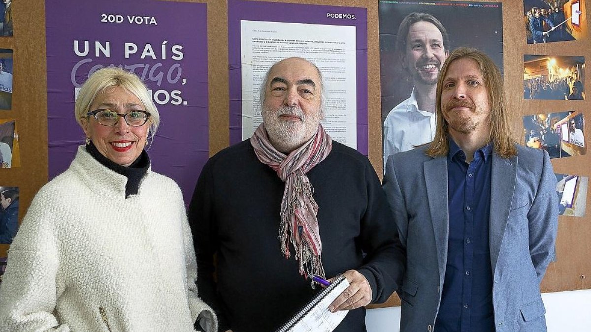 Rodríguez Tobal, Martos y Fernández, ayer en Zamora.-ICAL