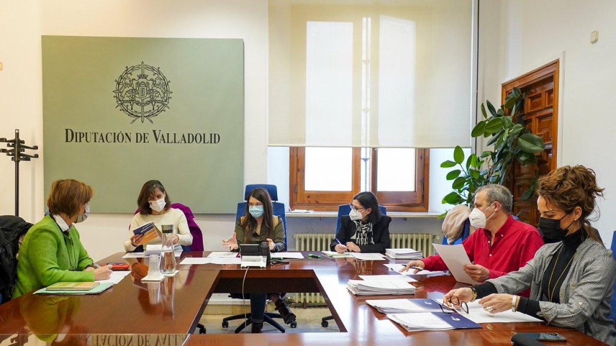 El jurado de Premio Ecoempleo 2021 presidido por la vicepresidenta segunda de la Diputación de Valladolid, Gema Gómez.- E. M.