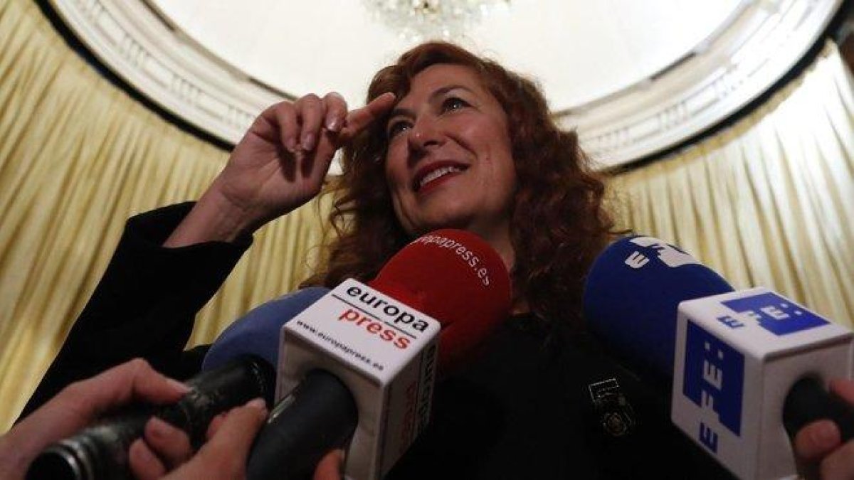 Pilar Jurado, presidenta de la SGAE, el pasado marzo.-EFE / JAVIER LIZÓN