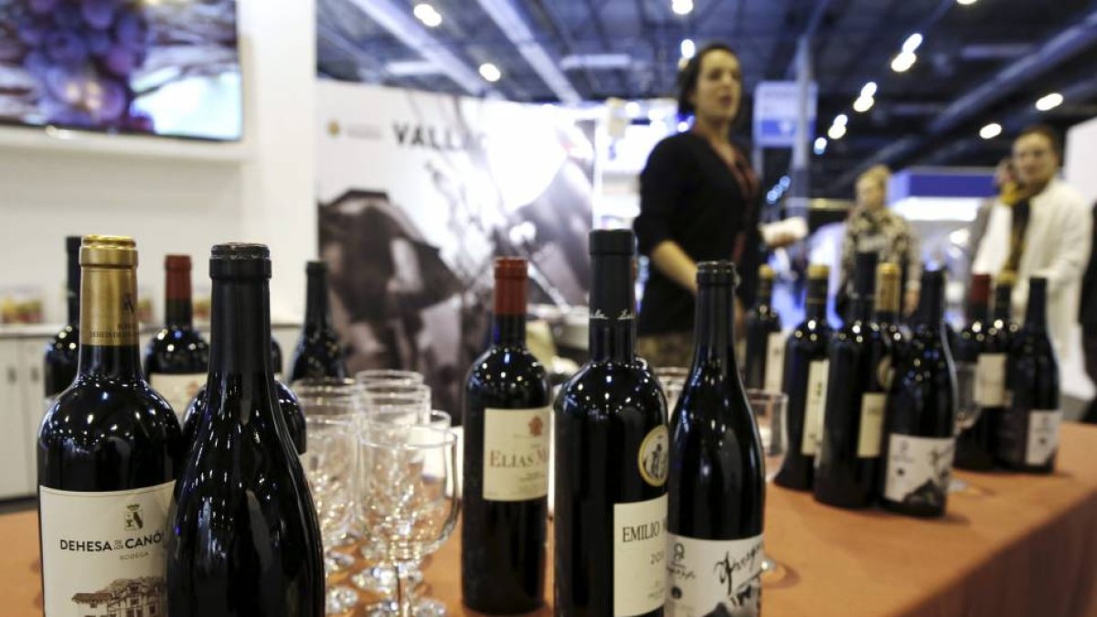Caldos de las bodegas Prado Rey, Valdelosfrailes, Emilio Moro, Dehesa de los Canónigos, Elías Mora, Viña Mayor y De Alberto en el espacio de Valladolid en Fitus Shopping-Ical