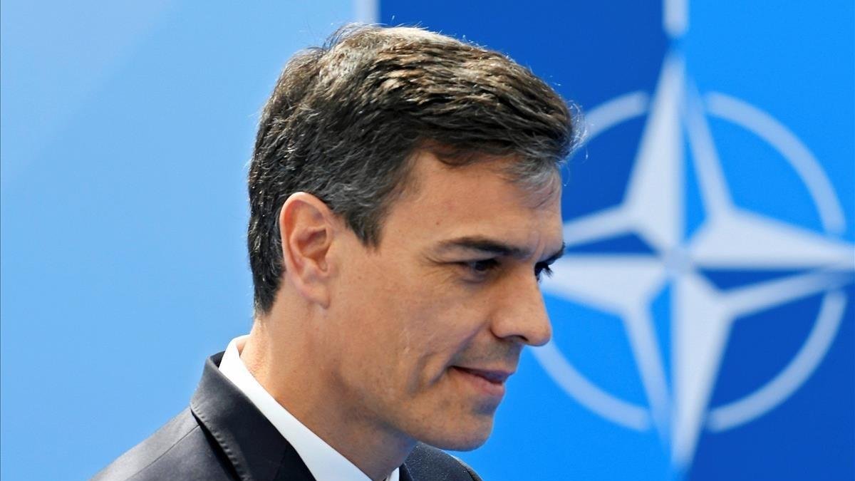 Pedro Sánchez, a su llegada a la sede de la OTAN. /-EFE / CHRISTIAN BRUNA