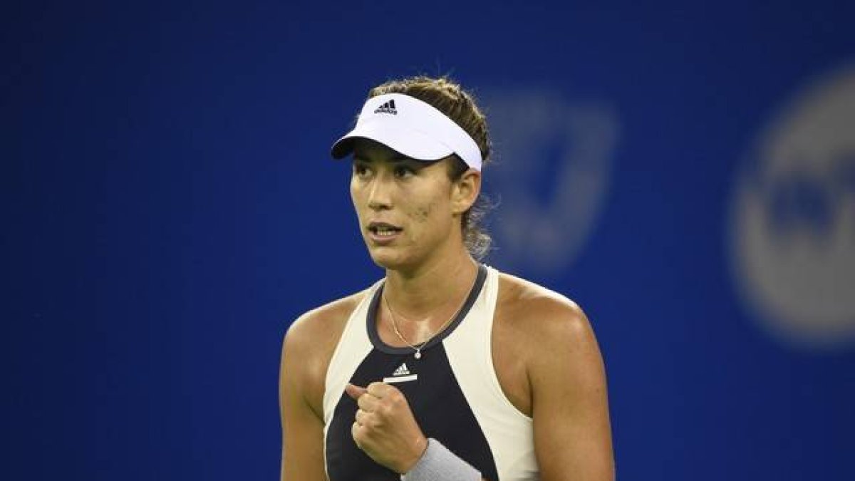 Garbiñe Muguruza, durante el partido ante Angelique Kerber.-AFP / FRED DUFOUR