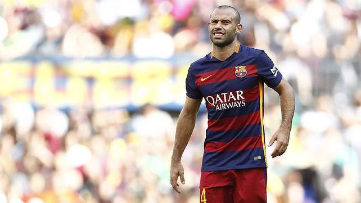 Javier Mascherano, durante el partido disputado el Barça contra el Las Palmas el sábado pasado.-EFE / ALEJANDRO GACÍA