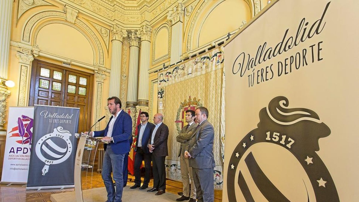 Un momento de la presentación de la marca ‘Valladolid, tú eres deporte’.-M.A.S.