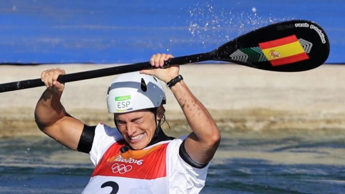 Maialen Chourraut, cuando se proclamó campeona olímpica en los Juegos de Río-2016.-ORESTIS PANAGIOTOU