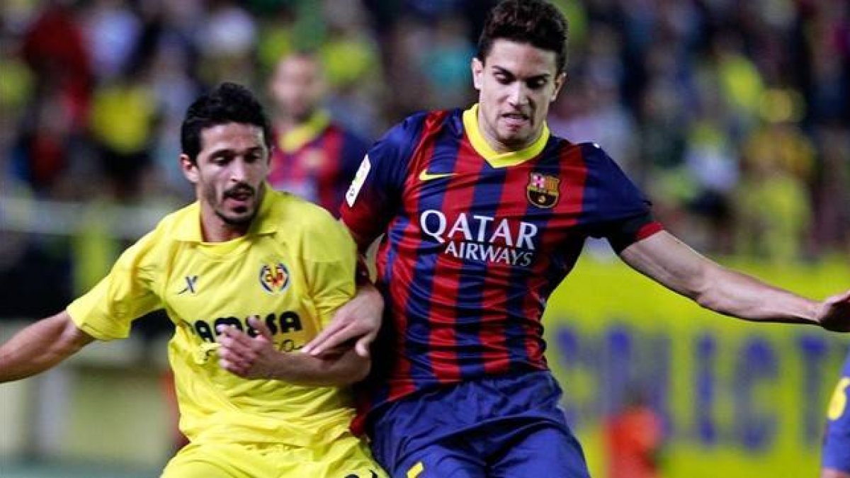 Bartra, en una jugada del partido contra el Villarreal.-Foto: MIGUEL LORENZO